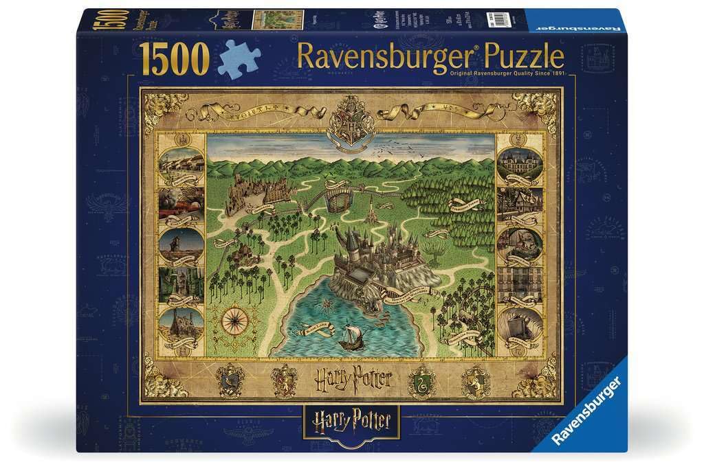 Ravensburger Harry Potter Hogwarts Map 1500 Piece Jigsaw Puzzle for Adults - 12000720 - Handcrafted Tooling, Made in Germany, Every Piece Fits Together Perfectly Ravensburger