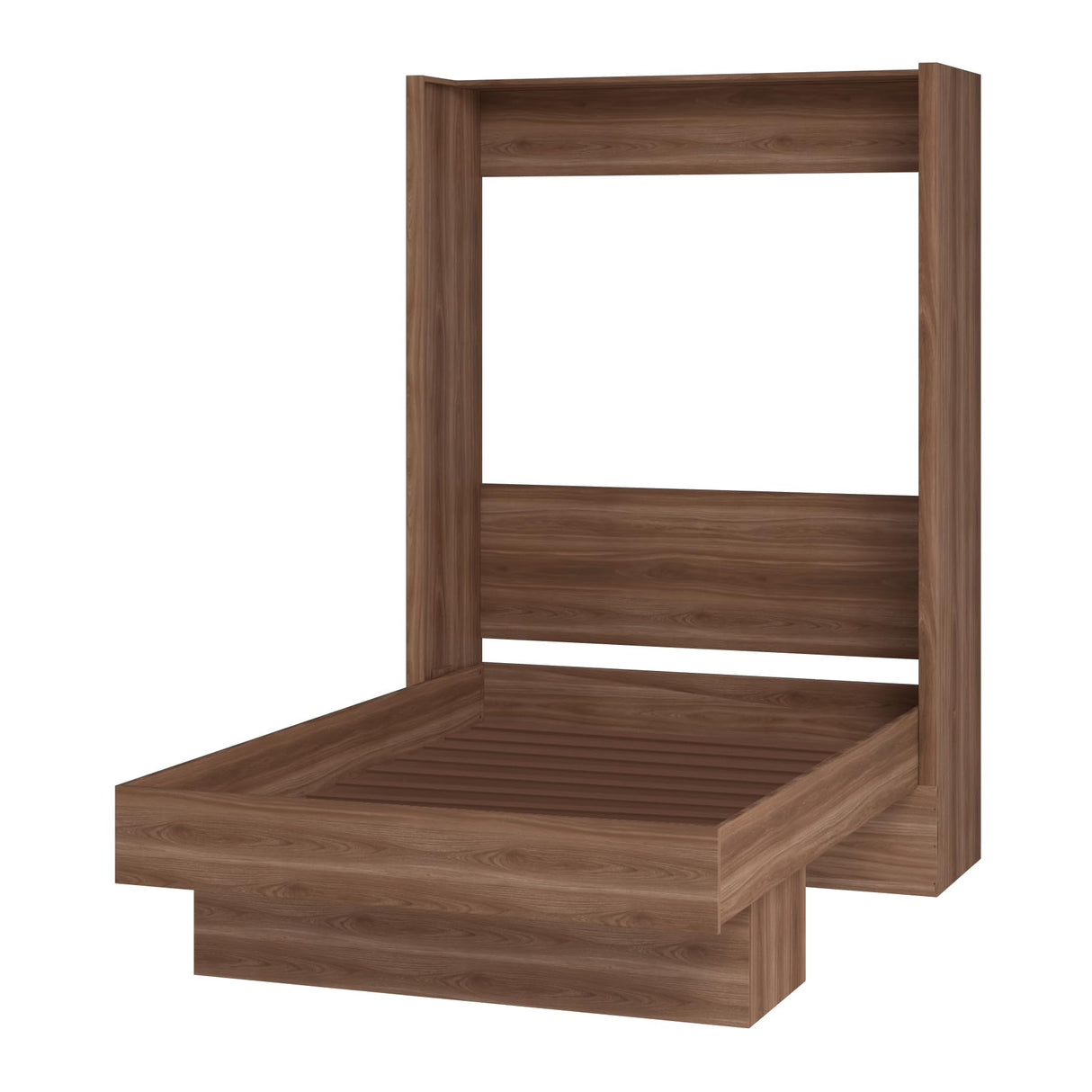 Oakland Living Easy-Lift Full Murphy Wall Bed in Natural Brown Wood Grain with Shelf Oakland Living