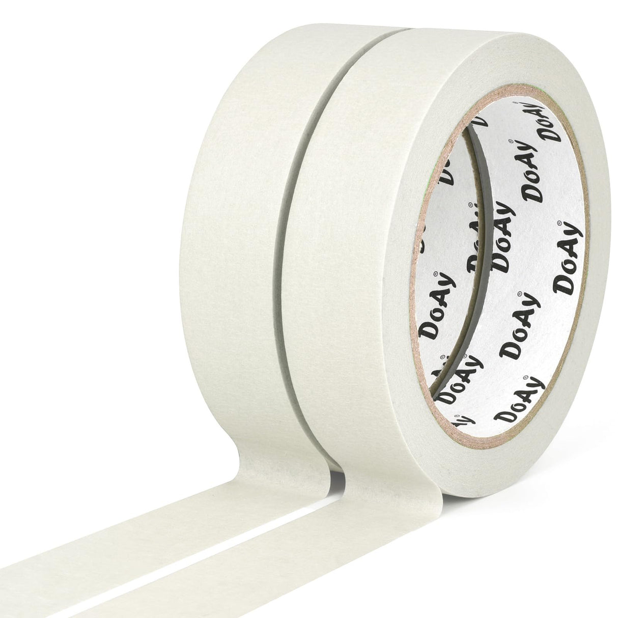 DOAY 2 Pack White Masking Tape - Painters Tape 1 Inch Wide - Multi-Surface, Water Resistant, Indoor & Outdoor Use - 180FT Total - Artist Tape for Paint, Wall, Watercolor, Car, DIY (#4010) DOAY