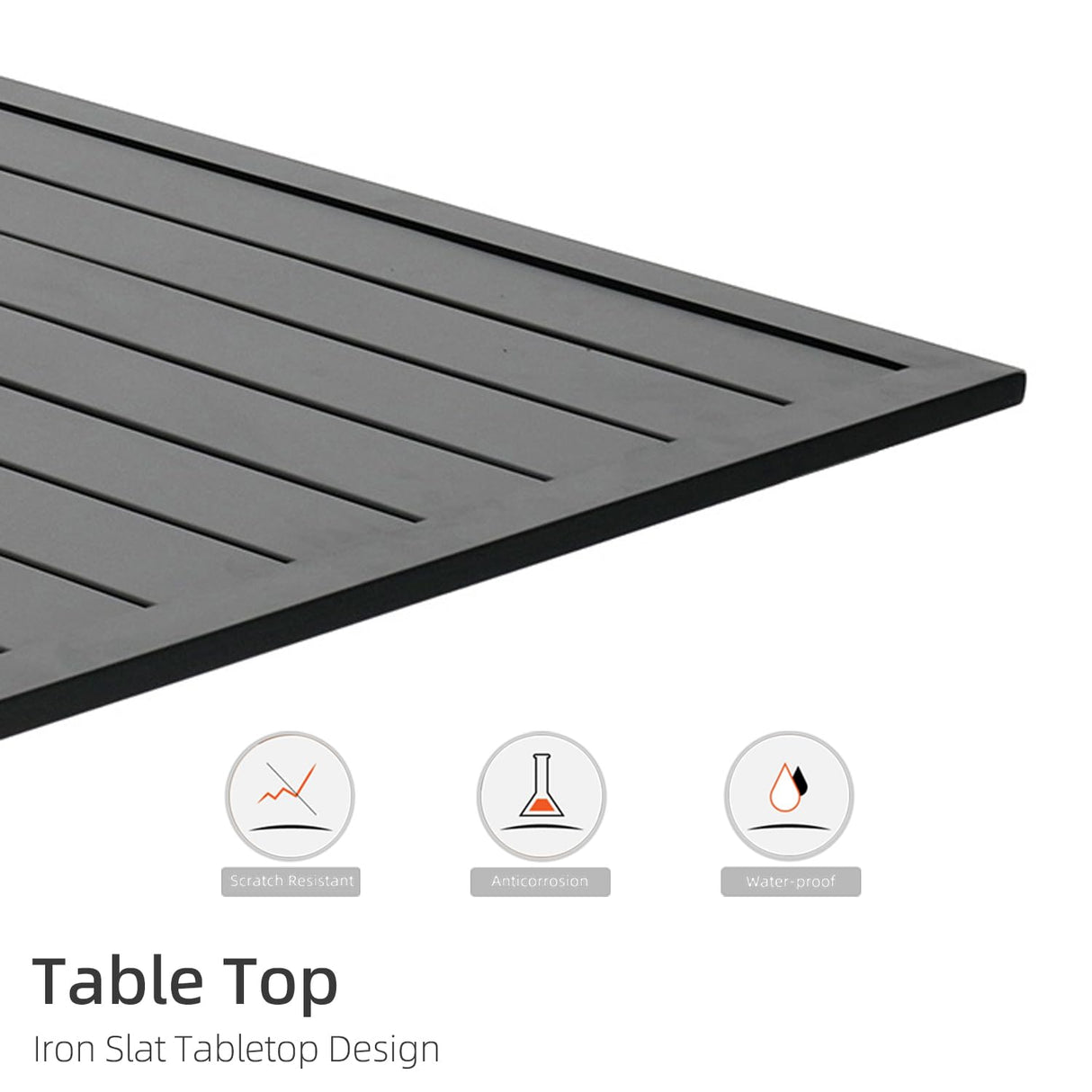Nixtopia 7 Piece Outdoor Patio Dining Set for 6 Person with Gray Sling Back Stackable Chairs and 63" x 38" Rectangle Table Nixtopia