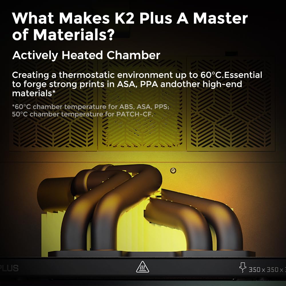 Creality K2 Plus 3D Printer, Support Multi Color Printing Needs CFS, 600mm/s Max Speed, Step-servo Motor System 350℃ High-Temp Print Direct Drive Extruder Large Build Volume 13.78x13.78x13.78 inch Comgrow