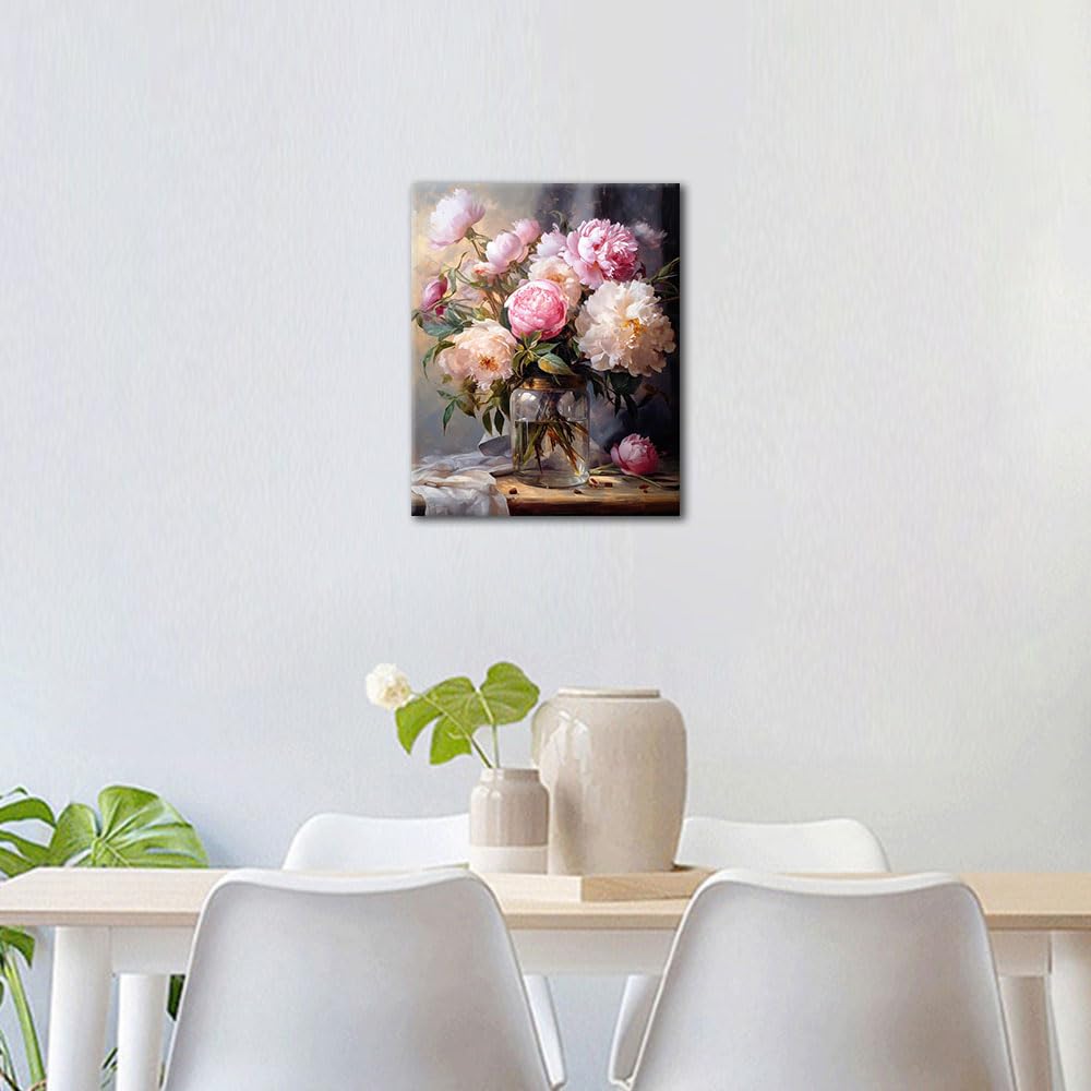 TUMOVO Paint by Numbers Kit for Adults - Color by Number Canvas with Rabbit in Flower Field Art, DIY Painting Kit for Adults Beginner, 16x20 Inch TUMOVO