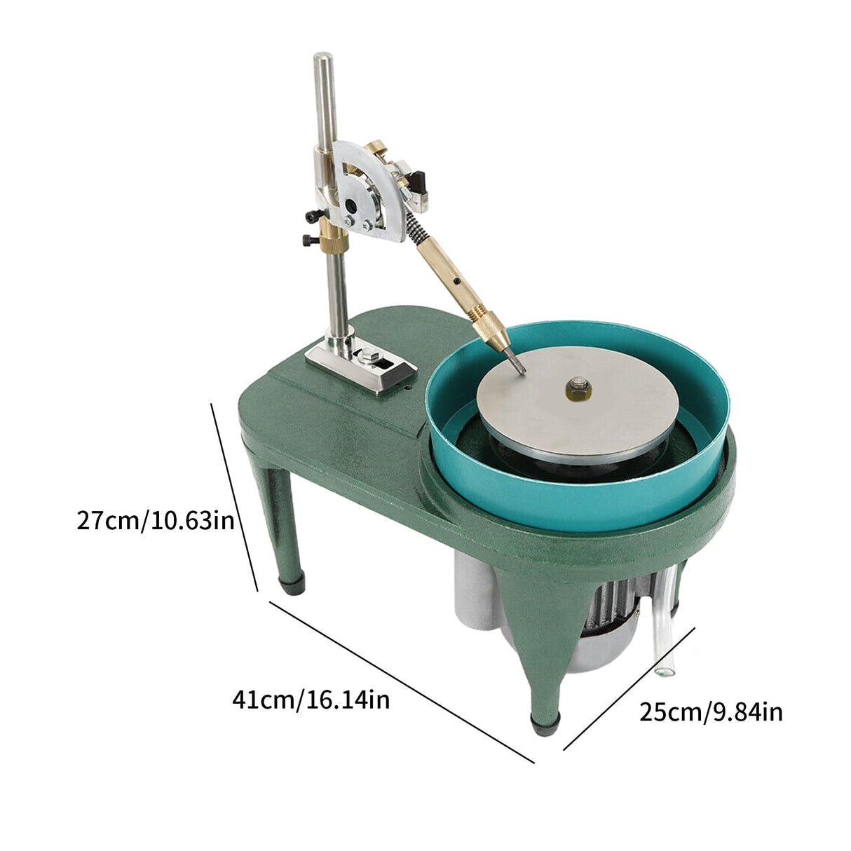 Gem Faceting Machine 180W Jade Grinding Polishing Machine 2800RPM Rock Polisher Jewel Angle Polisher with Faceted Manipulator for Jewelry Polisher with 6 Inch Polishing Disc (Green) DDYOOK