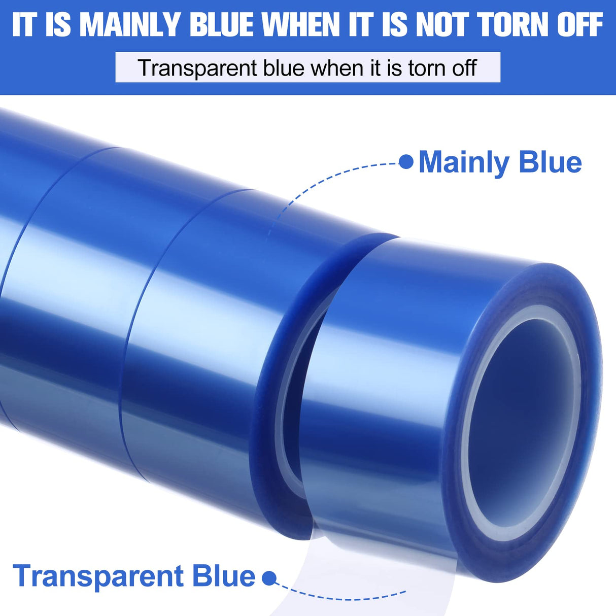 Jadive 10 Rolls Sublimation Heat Crafts Tape, 1 Inch x 52 ft Small Blue Thermal Tape Sublimation Heat Resistant Tape, Heat Transfer Tape, Heat Tape, High Temp Tape, up to 392 Degrees Fahrenheit Jadive