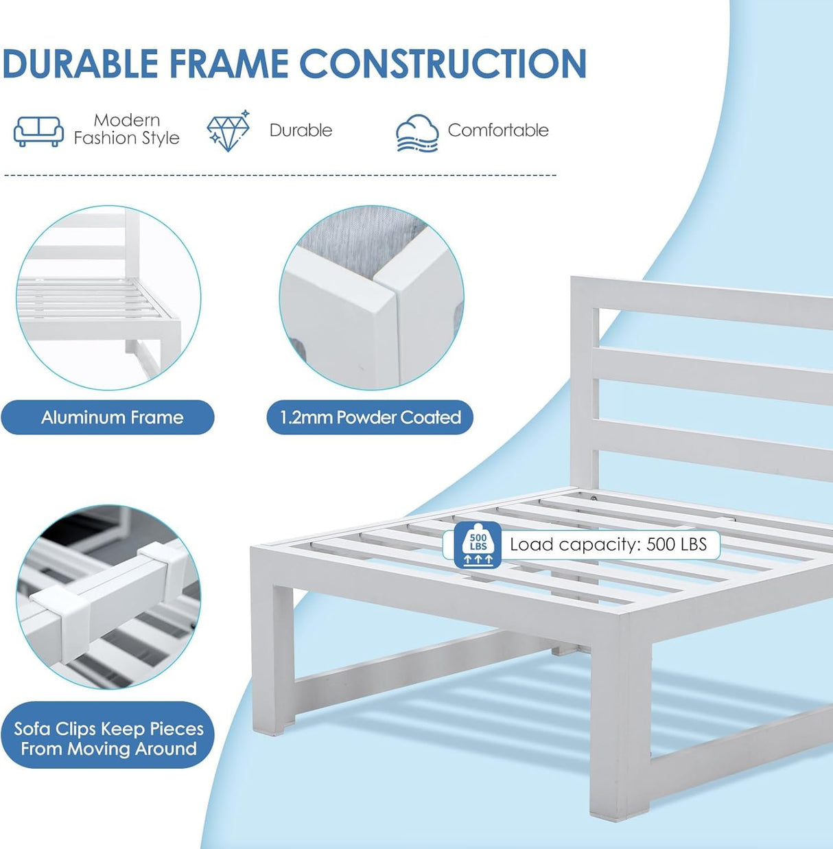 NICESOUL 9 Piece Luxury Aluminum Outdoor Sectional Sofa with Fire Pit Table, Oversized L Shaped Patio Furniture Set, 29" Deep Wide Seating, 500 lbs Heavy Duty Conversation Set for Backyard, Light Grey NICESOUL