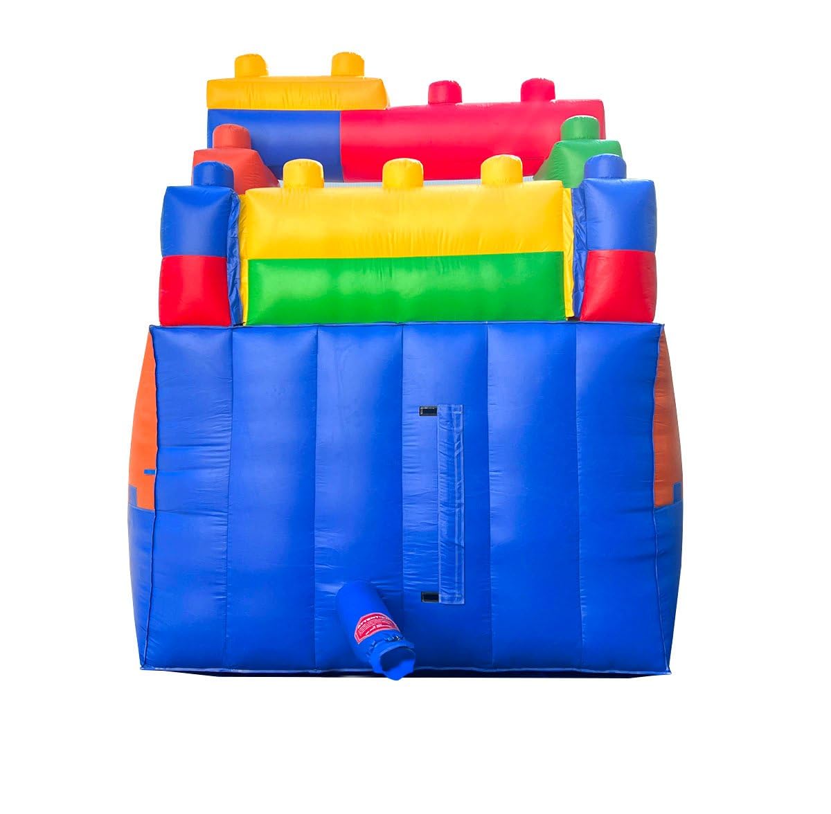 Inflatable Water Slide for Kids(Without Blower) - 21' x 9' x 12' Foot Backyard Inflatable Slide for Summer Fun - Building Block Pogo Bounce House