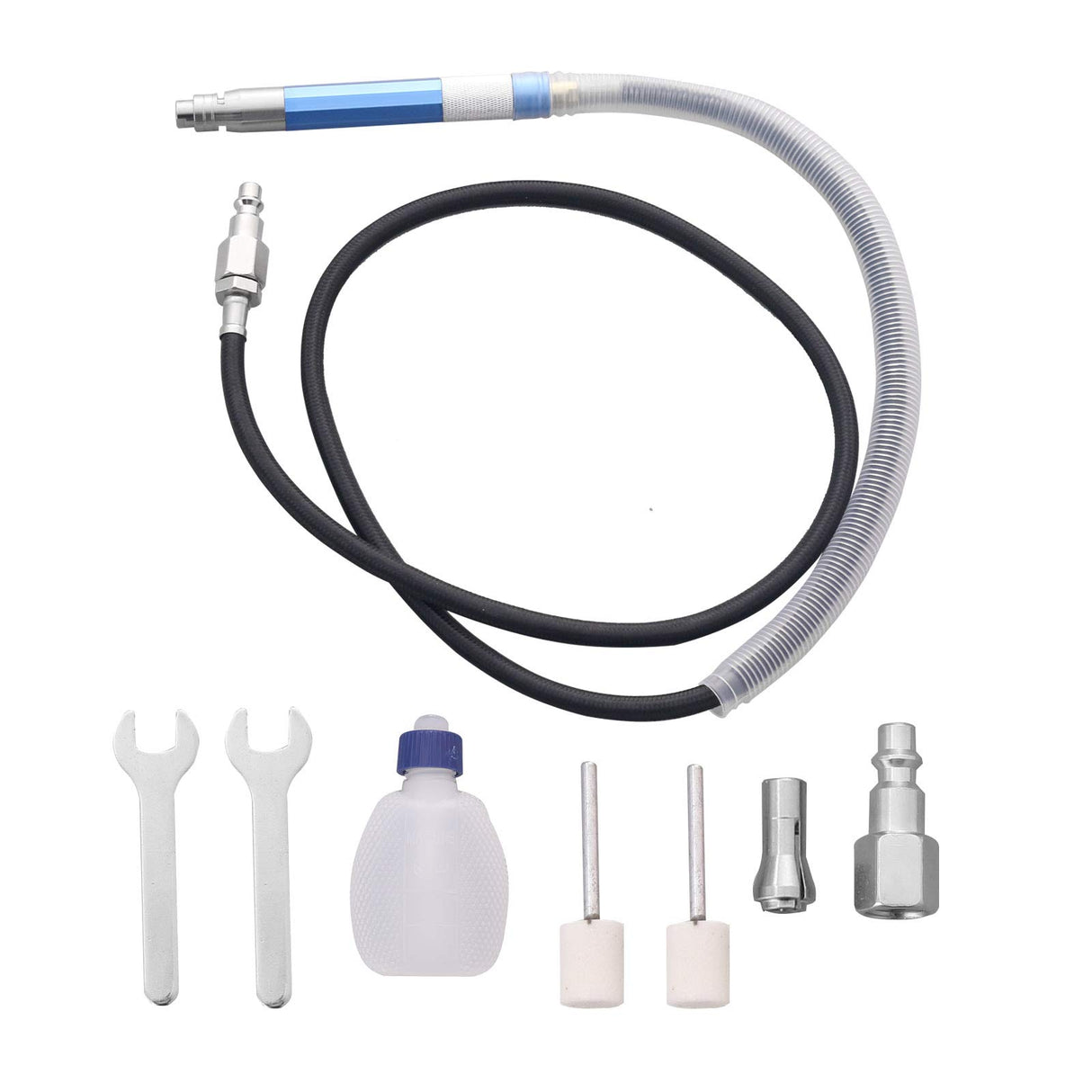 BPJOWVIL 1/8" Pencil Type Die Grinder, Pneumatic Micro Air Pencil Die Grinder Polishing Tool Kit BPJOWVIL