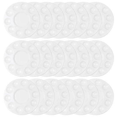20 Pack Paint Tray Palettes for Kids, Plastic White Palettes for Students, Paint Holder, Paint Supplies