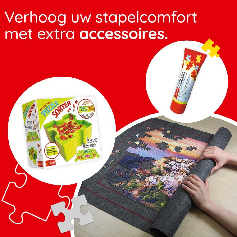 Trefl Procida Island by Night, Italy 1000 Piece Jigsaw Puzzle Red 27"x19" Print, DIY Puzzle, Creative Fun, Classic Puzzle for Adults and Children from 12 Years Old Trefl