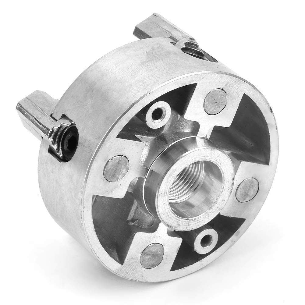 OPPWONG 4 Jaw Lathe Chuck, Z011A Zinc Alloy Lathe Chuck Independent Reversible Jaw Wood Lathe Chuck Mini Metal Lathe Accessories Lathe Chuck Turning Machine Accessory for Lathes Machine OPPWONG