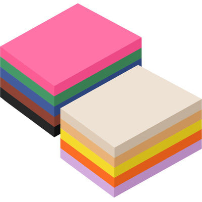 Sherr Construction Colored Paper Cardstock Bulk, A4 9" x 12", 1000 Sheets, Heavyweight Craft Printer Paper for Kids Bulk School Supplies Art(Bright Color)