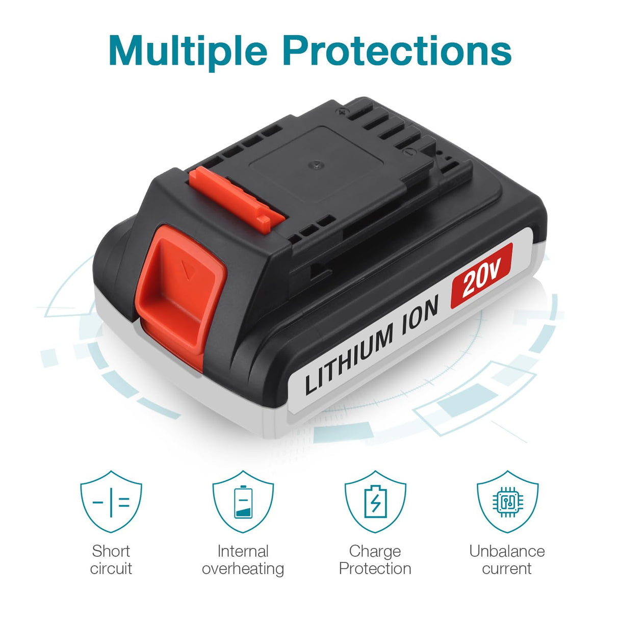 UTRBATT 3.6Ah 20V Replacement Battery Compatible with Black & Decker 20v Max LBXR20 LB20 LBX20 LBX4020 Extended Run Time Cordless Power Tools Series 2Pack UTRBATT