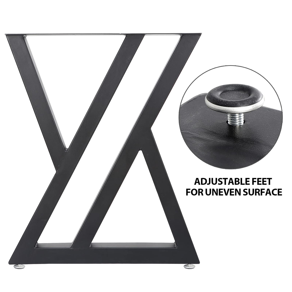 DorBuphan Table Legs Metal 2 PCS, Heavy Duty Steel Furniture Legs 28 inch, Industrial Modern DIY Desk Legs for Desks, Bench and Tables DorBuphan