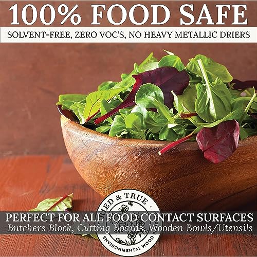 Tried & True Danish Oil – Pint – All Natural, All Purpose Finish for Wood, Food Safe, Solvent Free, VOC Free, Non Toxic Wood Finish, Polymerized Tried & True