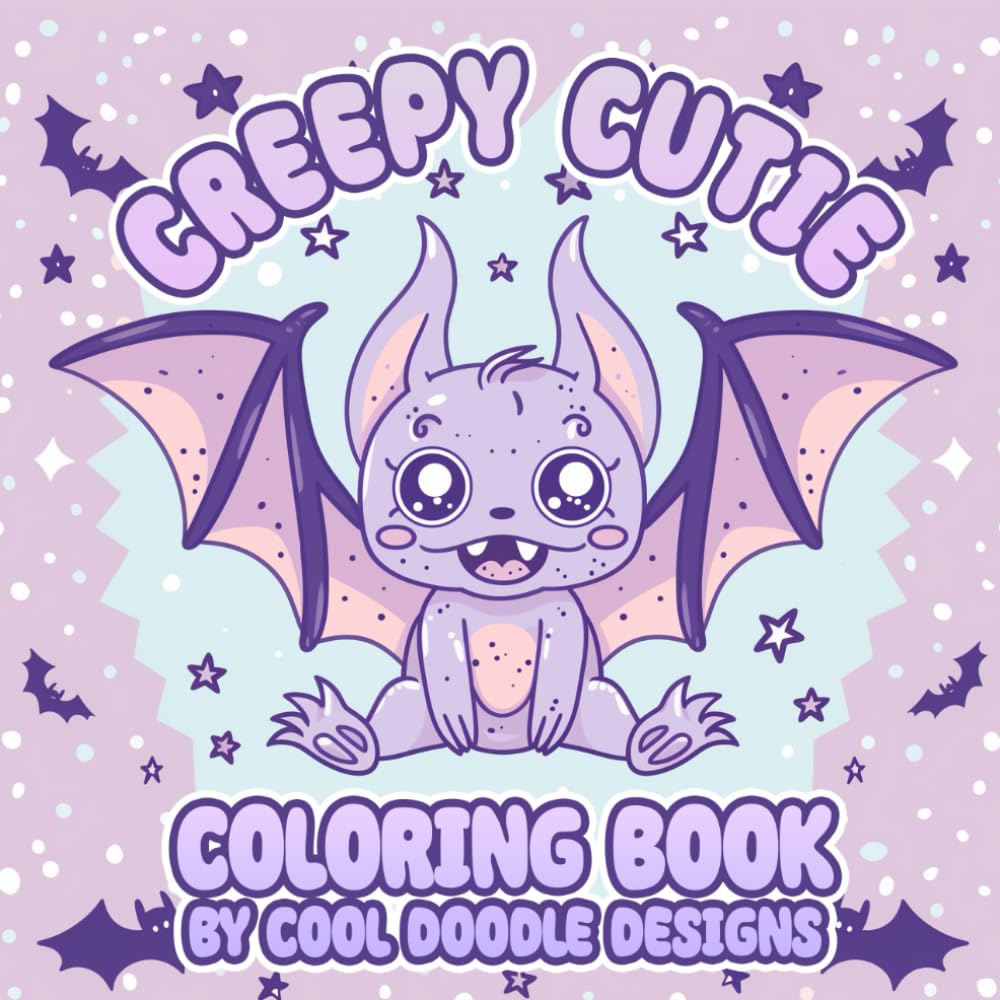 Creepy Cutie: Coloring Book for Adults and Teens Featuring Kimokawaii and Gothic inspired Creepy and Cute Creatures and Foods Lindesa