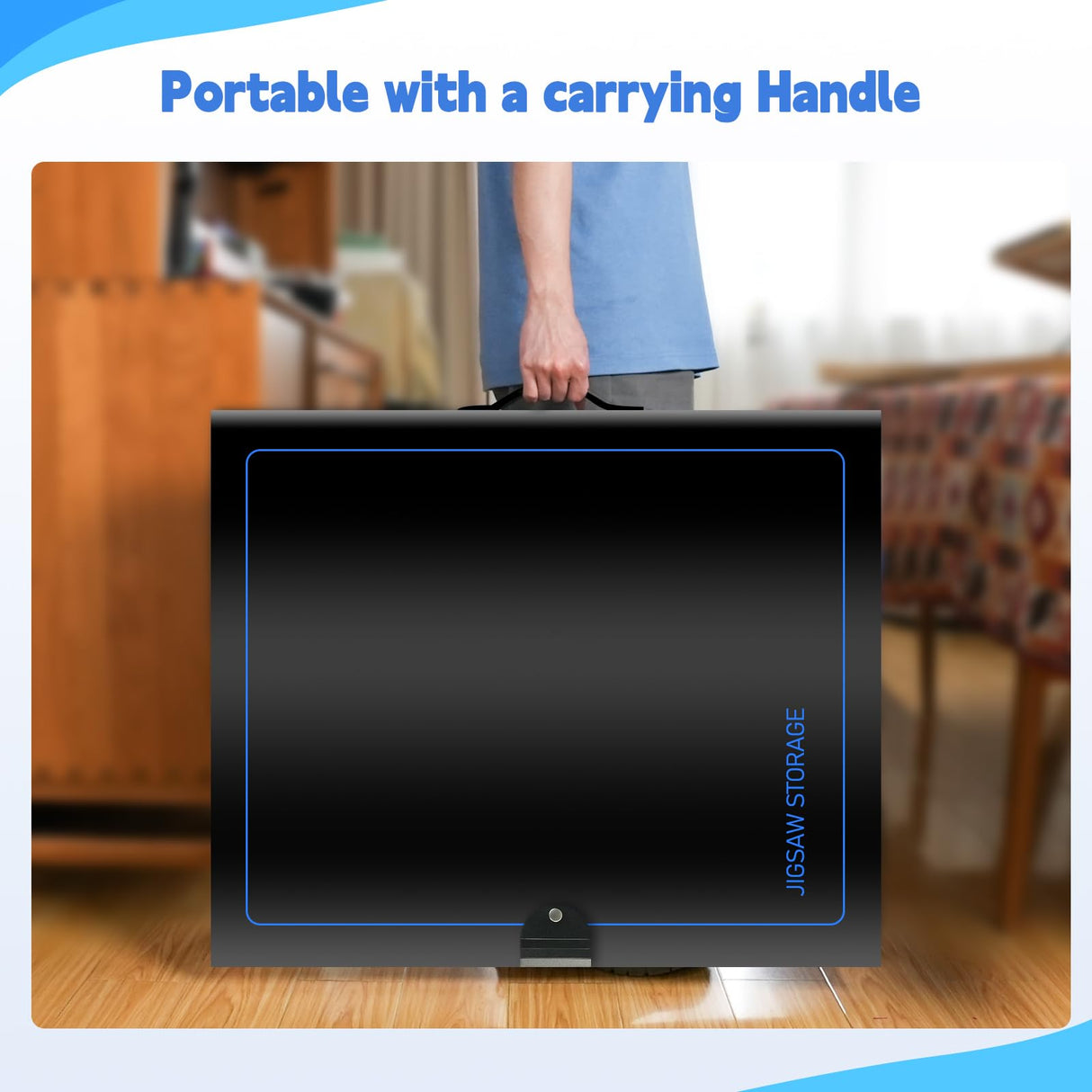 ALL4JIG Extra Large Puzzle Storage Folder Keeper for Jigsaw Enthusiasts - Space-Saving Organizer, Holds 20 Puzzles, 31.1x25.59x2.56 inches, HD Film Pockets Birthday Gifts for Mom & Grandma ALL4JIG