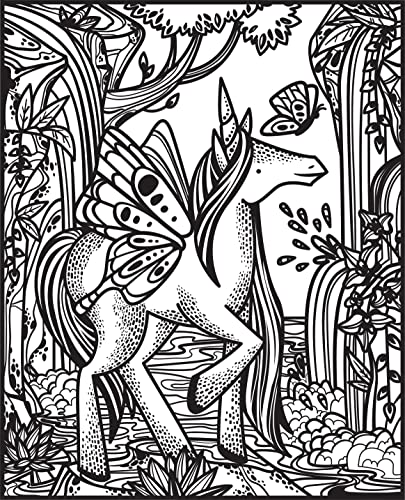 Unicorns Magic Painting Book (Magic Painting Books) WoodArtSupply