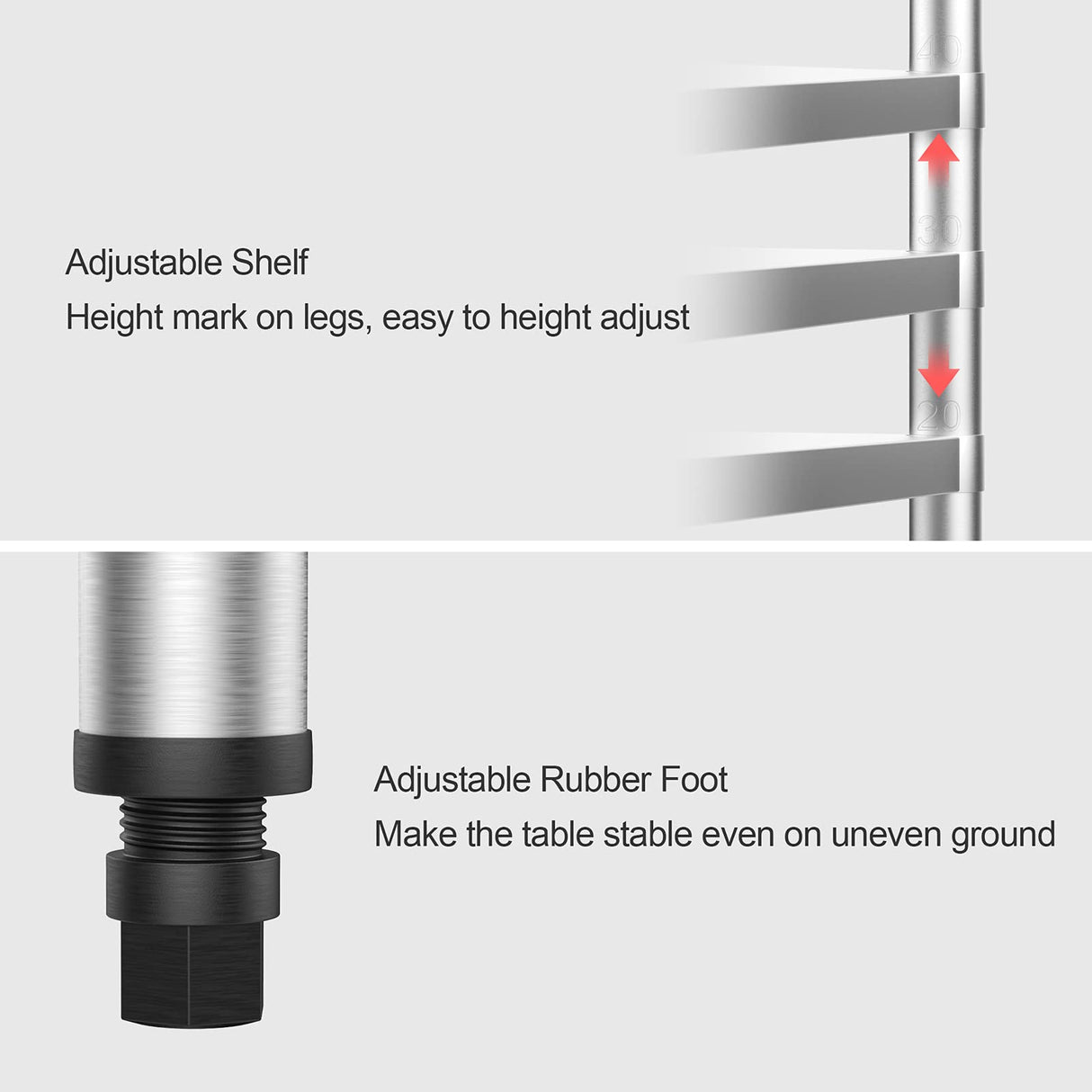 ROVSUN 36'' x 24'' Stainless Steel Table for Prep & Work,Commercial Worktables & Workstations,Heavy Duty Metal Table with Adjustable UnderShelf for Kitchen Restaurant,Home,Hotel,Outdoor ROVSUN