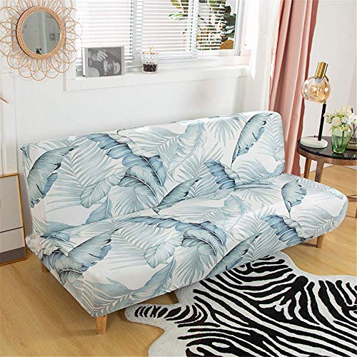 Beacon Pet Stretch Sofa Slipcover Armless Futon Cover Printed Fitted Furniture Protector Elastic Polyester Spandex Washable Armless Sofa Cover Folding Couch Shield Sofa Cover Beacon Pet