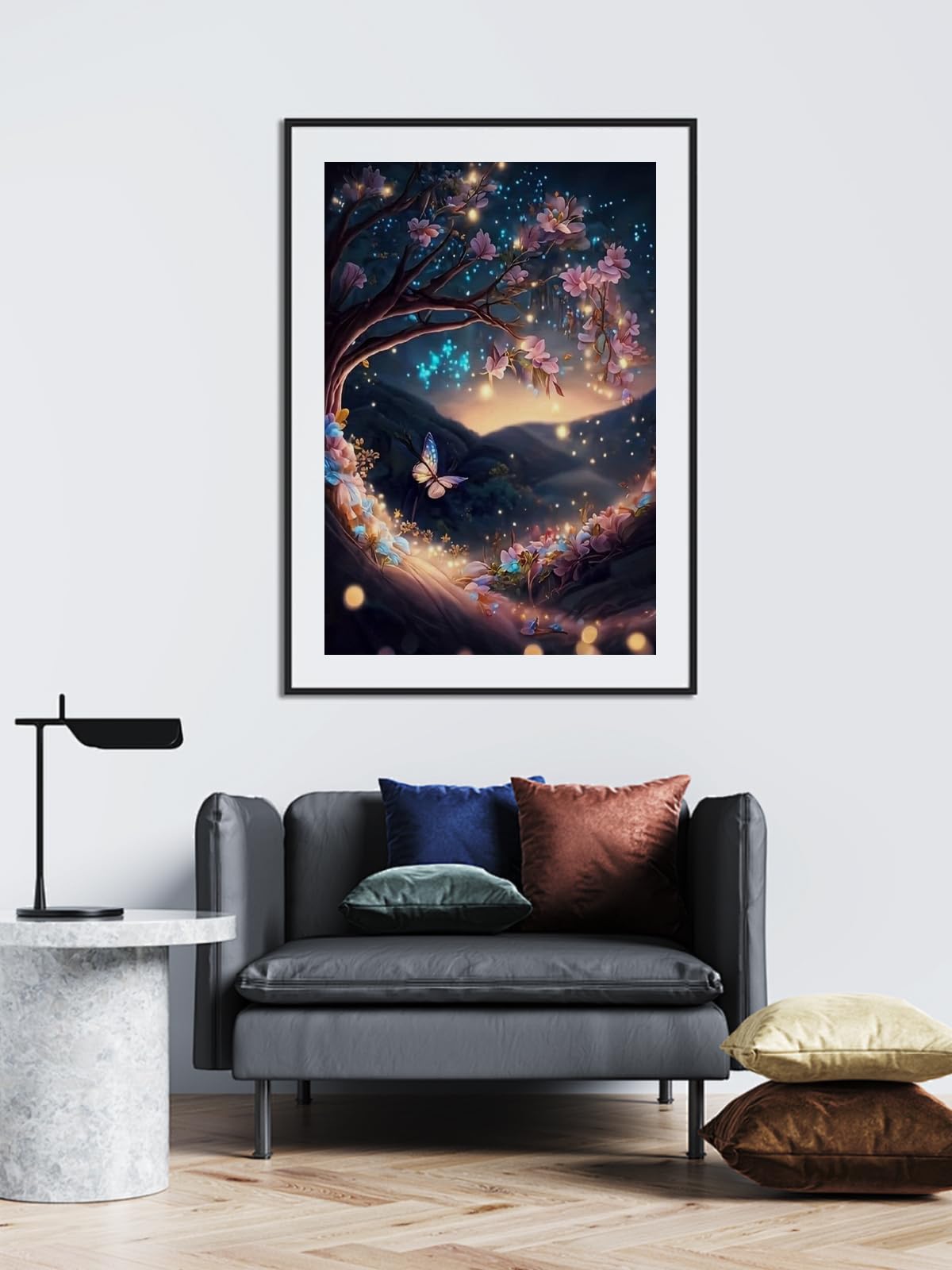 SuuTang 5D Diamond Painting Kits for Adults, Glow Firefly Tree Diamond Art Kits for Adults Beginner, DIY Full Round Drill Diamond Dots Gem Art Crafts, Home Decor Wall Art Gifts 12X16 Inch SuuTang