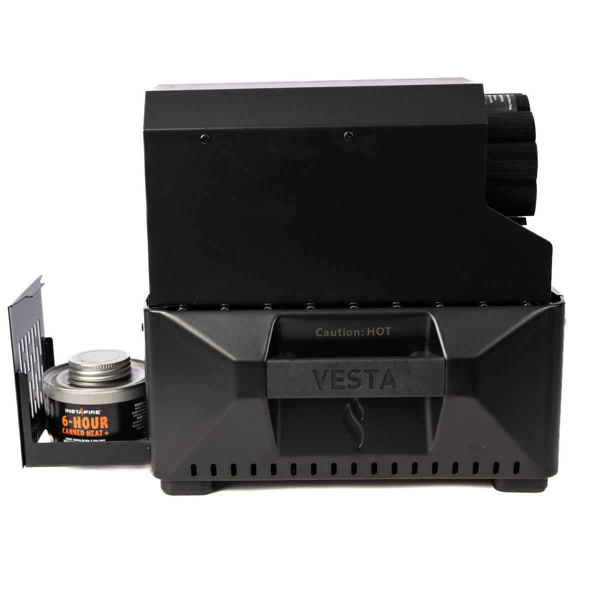 VESTA Self-Powered Camping Indoor/Outdoor Heater & Stove (Compact, Off-Grid, Emergency) Insta-Fire