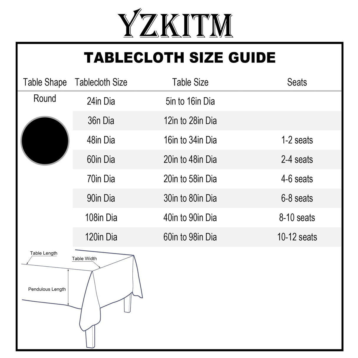 YZKITM Round Rustic Small Tablecloth Washable Striped Jacquard Linen Doily Heavy Weight Farmhouse Style Tassel Table Cover for Kitchen Dining Party Night Tables Decoration 24 Inch Light Coffee YZKITM