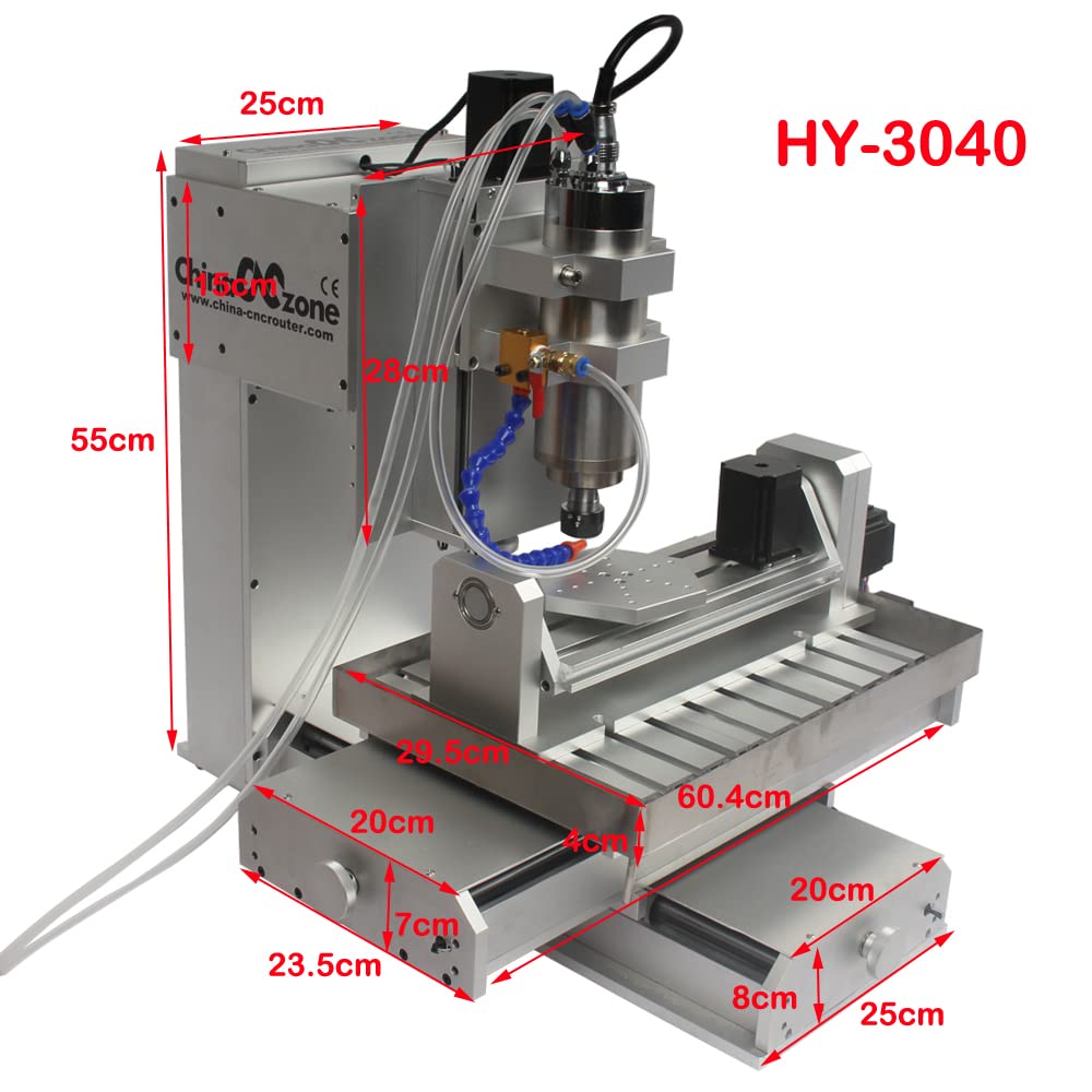 CNC 5 axis router 3040 Ovsuqu mini CNC milling machine 2.2KW CNC carving machine with 2.2KW + water sink for metal woodwork Ovsuqu