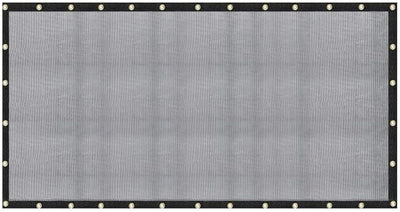 Windscreensupplyco 60-70% 10 FT X 20 FT Mesh Tarp/Shade Cloth 9-Needle Knitted Heavy Duty Black with Grommets for Green House, Garden, pergola, Pools, Dump Truck