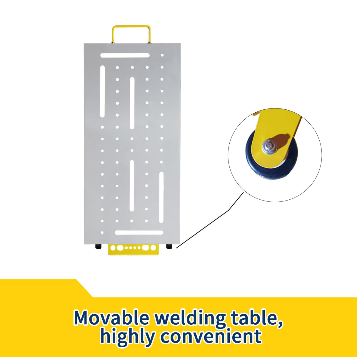 Asypets Asypets Welding Table - 1000LBS Capacity, Folding Workbench with Wheels, 46x18 Inch Adjustable Height, 3 Tilt Angles, Portable Fixture Table for Garage, Shop, Home AsyPets