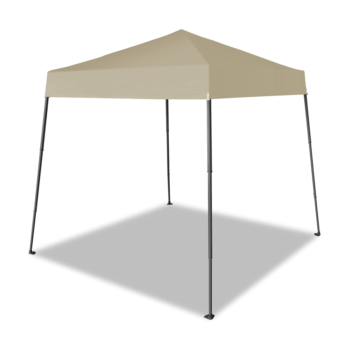 CROWN SHADES 6.5x6.5 Pop Up Canopy Tent, Slant Leg Outdoor Canopy with Carry Bag, Beach Tent, Sports Shelter(Beige) CROWN SHADES