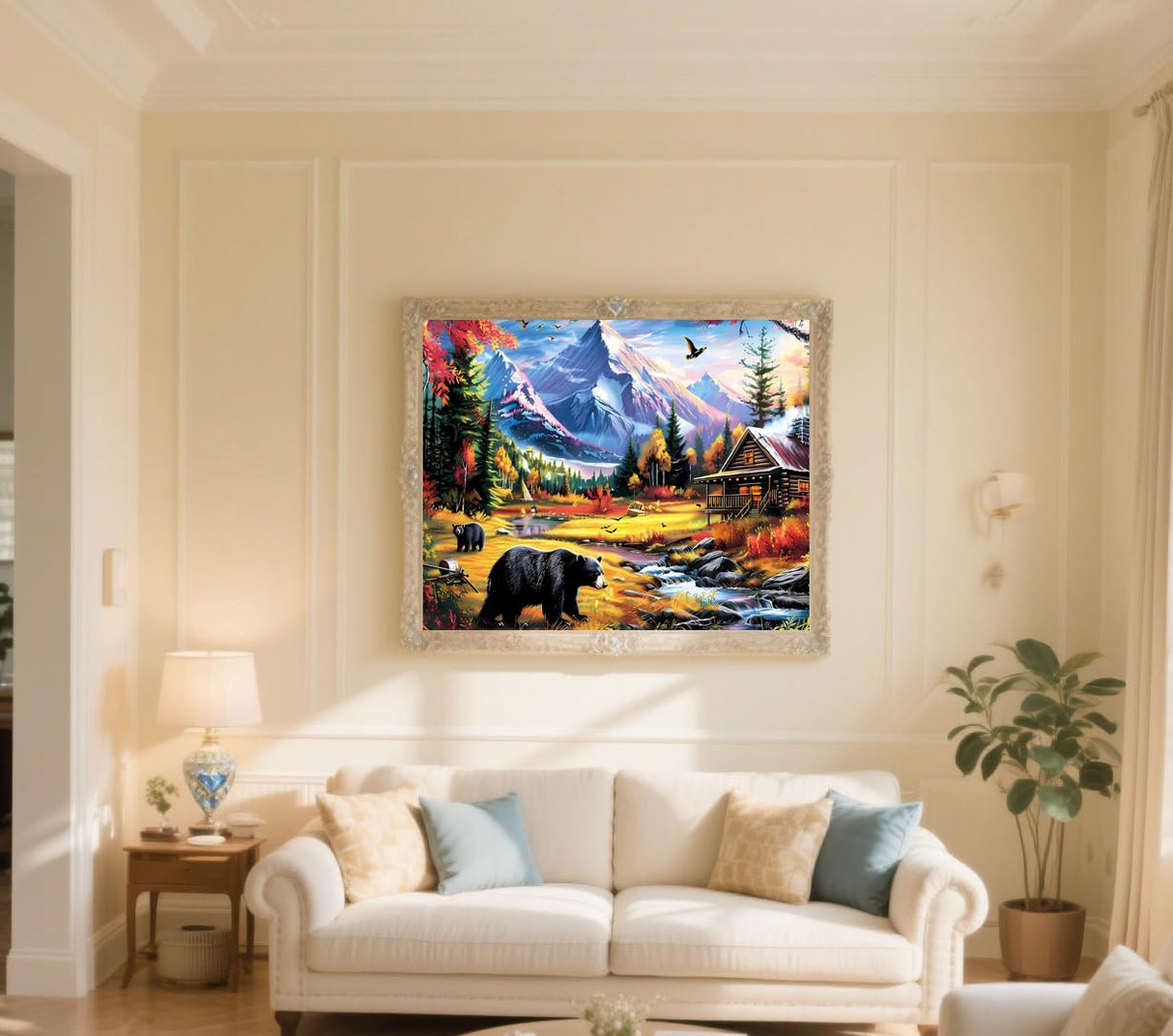 GXGLLPZBY DIY Landscape Diamond Art Kits, 5D Mountain Nature Theme Diamond Painting for Beginners Adults, Paint by Diamonds Dot Gem Art Kits, Home Wall Decor 11.8x15.8in GXGLLPZBY