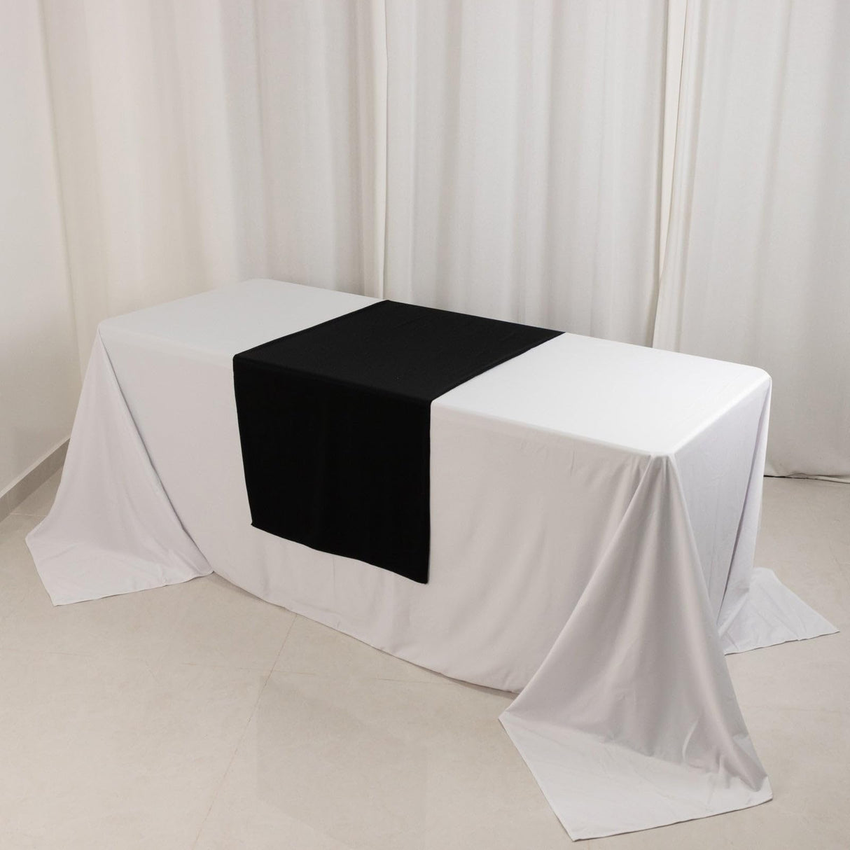 Efavormart Black Wide Premium Polyester Table Runner, Printable Sublimation Blank Banner - 24"x72" Efavormart.com