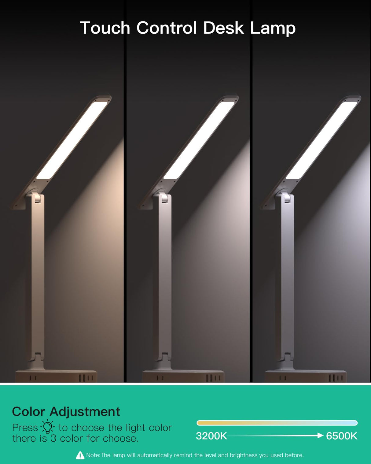 Power Strip with LED Desk Lamp, PD 30W Touch Desk Lamps, 4 Outlets 4 USB Ports(2 USB C) Small Desk Lamp 5FT Extension Cord Table Lamp for Home Office College Dorm Room Essentials Bedroom Bedside Study Mifaso