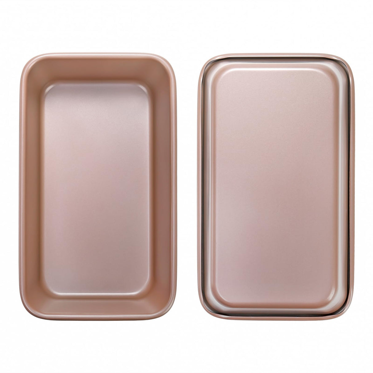 Elsjoy 4 Pack Non-Stick Loaf Pan, 9.5 x 5.5 Inch Champagne Bread Loaf Pans Carbon Steel Bread Tin Set for Baking, Metal Bakeware for Bread, Meatloaf, Cake Elsjoy