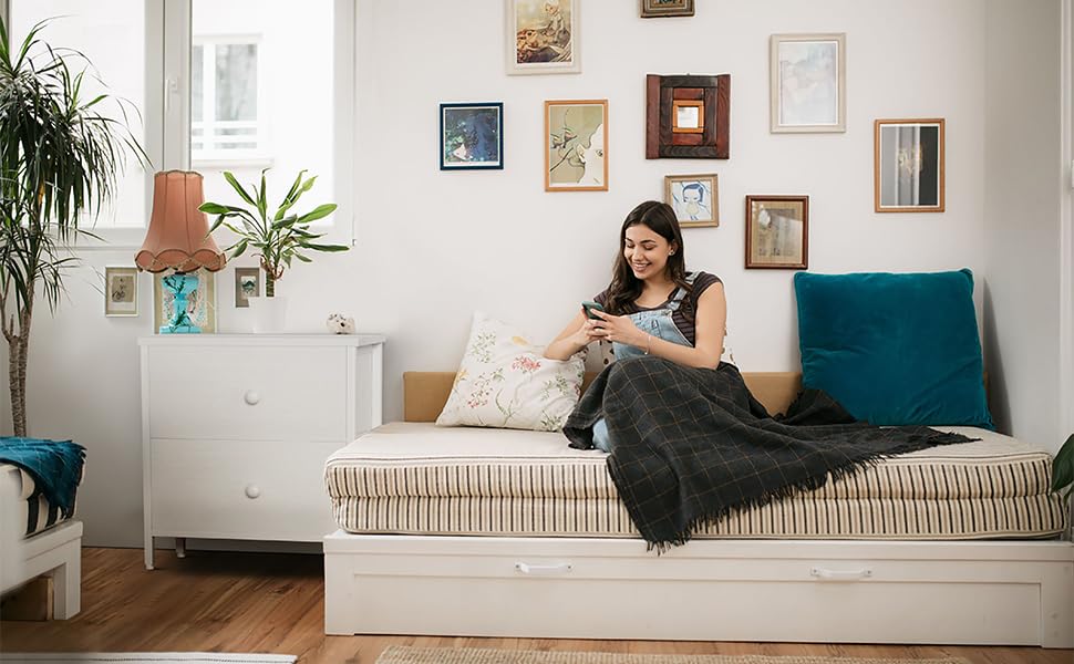 BOLUO White Nightstands Set of 2, 2 Drawer Dresser for Bedroom Night Stand Small Dresser End Table with Drawers Modern BOLUO