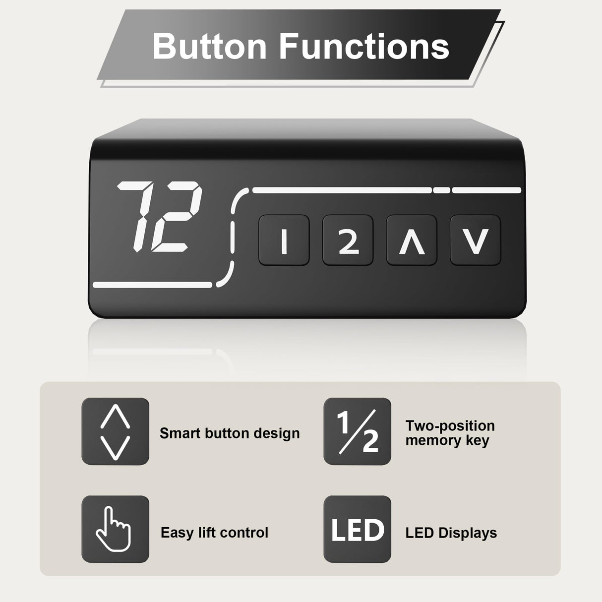 Shahoo L-Shaped Electric Standing Desk, 63 x 55 Inches Height Adjustable Coner Table, Home Office Computer Workstation, Black, 63 x 55 Inch Shahoo