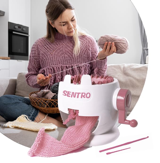 SENTRO Knitting Machine, 22 Needle Knitting Machines, Smart Circular Crochet Machine, Circular Knitting Machine, hat loom machine, knitting machines for adults, Sock Loom, Socks,Hat,Scarf,glove MericTop