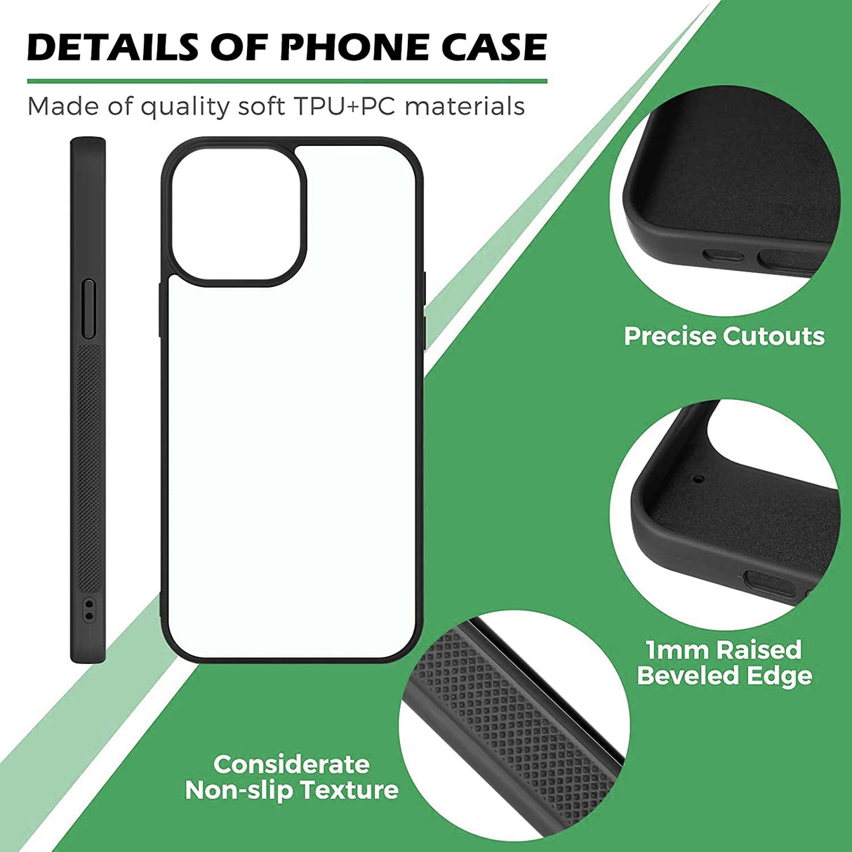 KassWoo 6PCS Sublimation Blanks Phone Case Covers Compatible with iPhone 14 Pro(6.1 Inch 2022) Blank Printable Phone Cases for DIY Soft Rubber Shockproof Slim Case Anti-Slip KassWoo