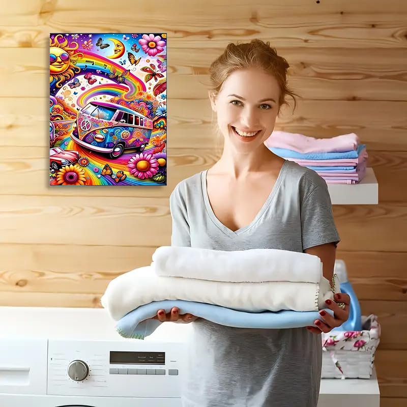 Tiwabb Car Diamond Art Kits for Adults,Diamond Painting Kits for Adults,5D Full Drill DIY Diamond Dot Gem Art Kit Wall Home Decor Arts Craft 15.75x11.81 inch Tiwabb