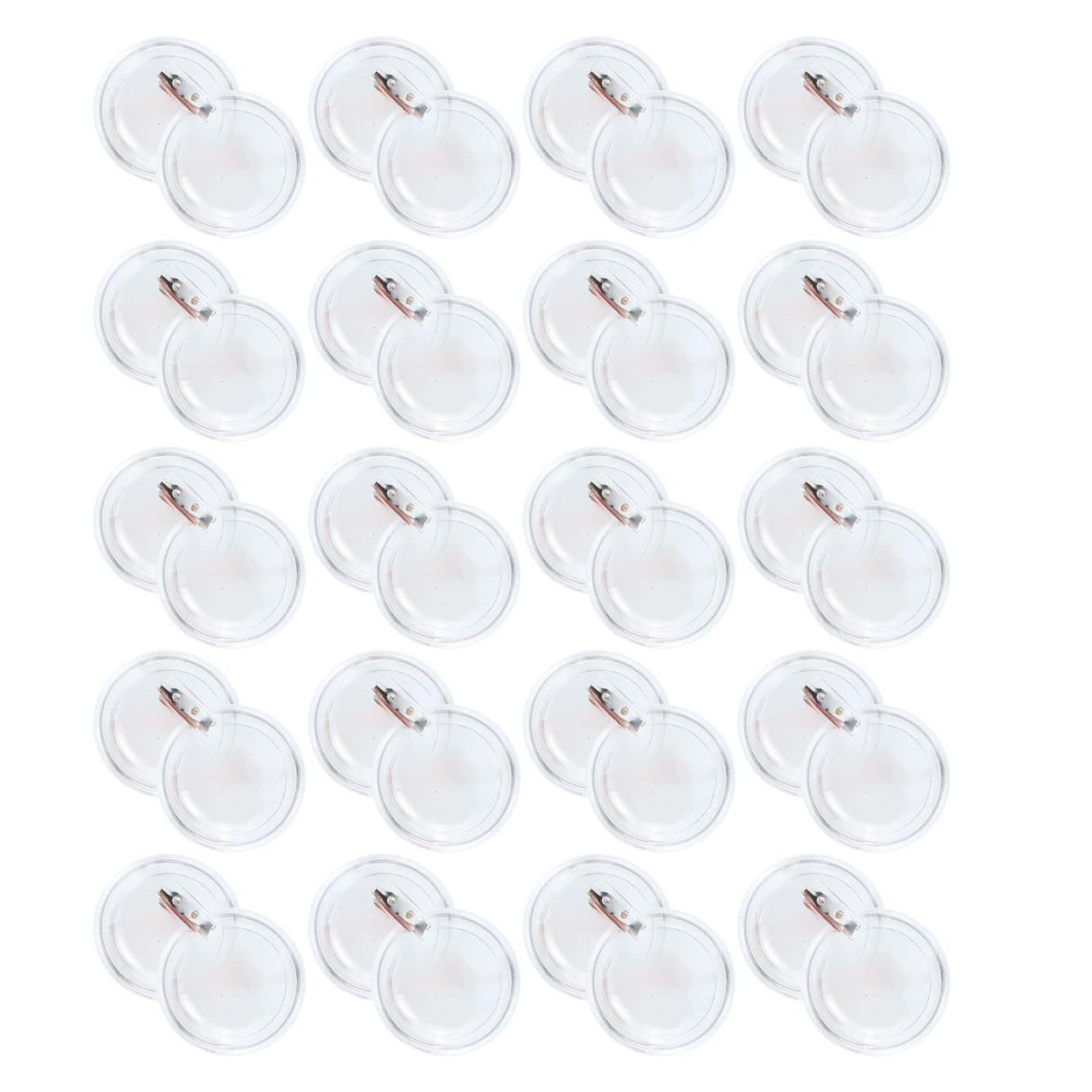 20 Pack Clear Button Pins 1.5 inch DIY Button Pins Kit Make Your Own Acrylic Buttons with Sublimation Button Maker Set for for Christmas Craft Supplies DIY Badges School Projects NIIIYTYB