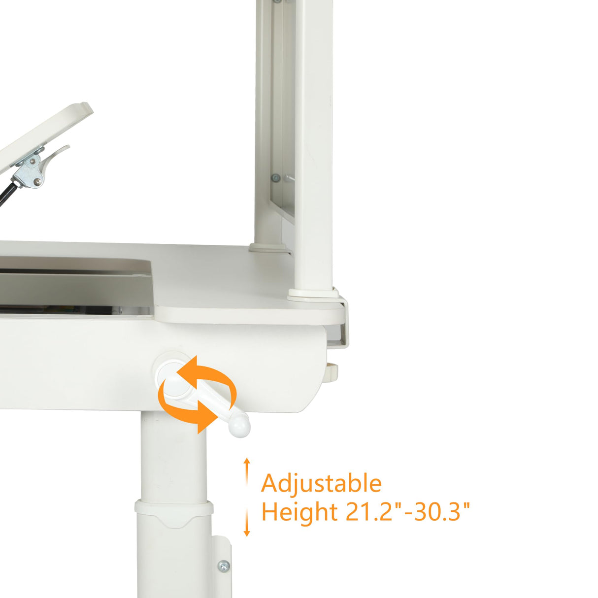 FCD Desk and Chair for Kids, Wood Ergonomic Multi Function Adjustable Study Desk and Chair Set, Drafting Table and Computer Station for Children 5-18 (Blue Chair, Bookshelf Not Included) FCD