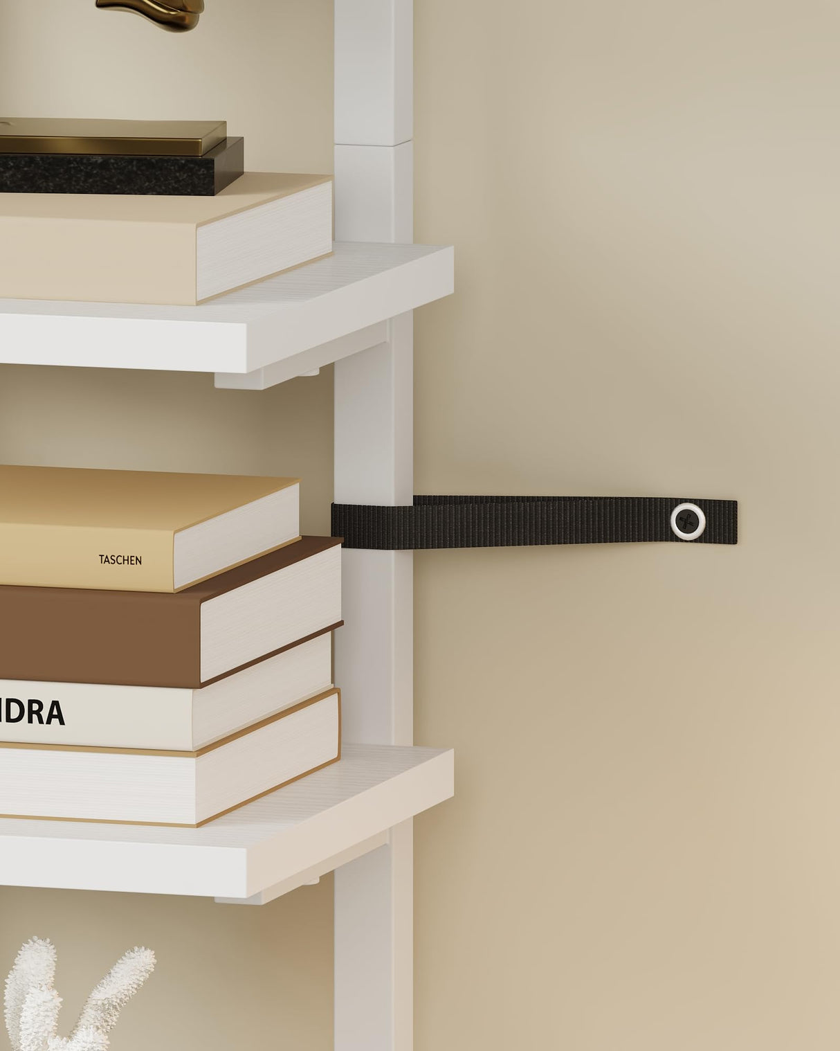 CHOEZON 8-Tier Bookshelf, LED Bookcase with Semi-Open Bottom, Small Space Standing Shelf with Lights, Corner Storage Stand, for Living Room, Home Office, Bedroom, White TSJ08DWB CHOEZON