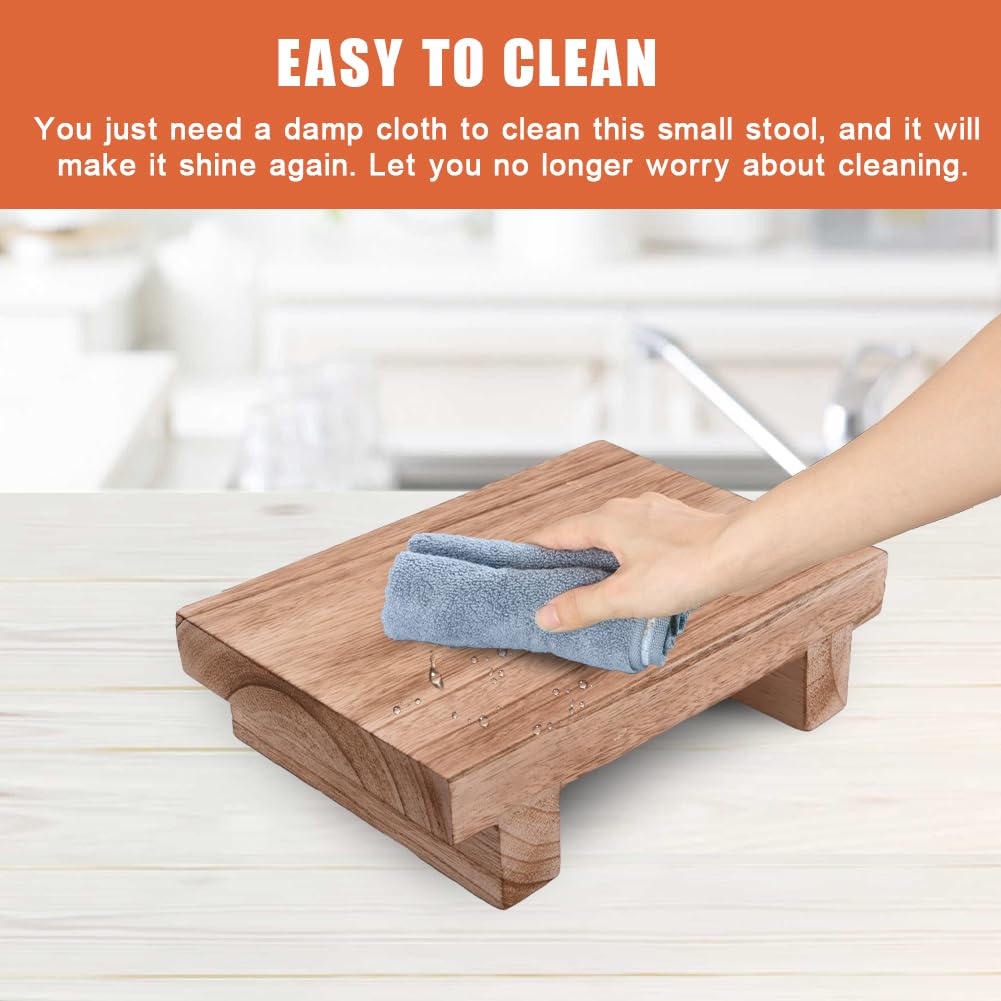 Wood Step Stool,Wooden Utility Step, Toddler Step Stool for Kids, Bathroom Potty Stool, Kitchen Stool, Bed Stool,Small Wooden Step Stool for Bedroom,Children's Stool Denpetec