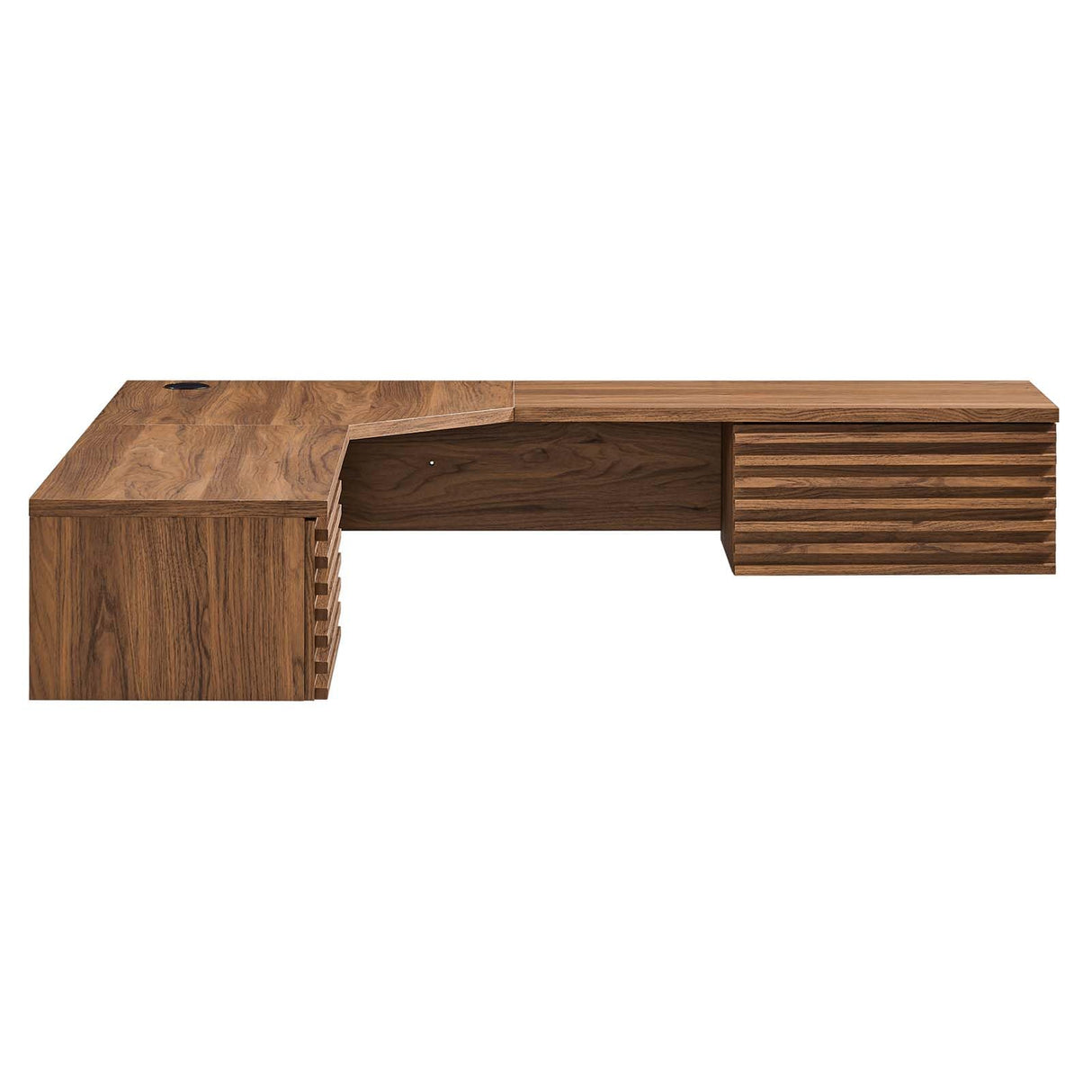Modway EEI-6181-WAL Render Wall Mount Corner Office Desk, Walnut Modway