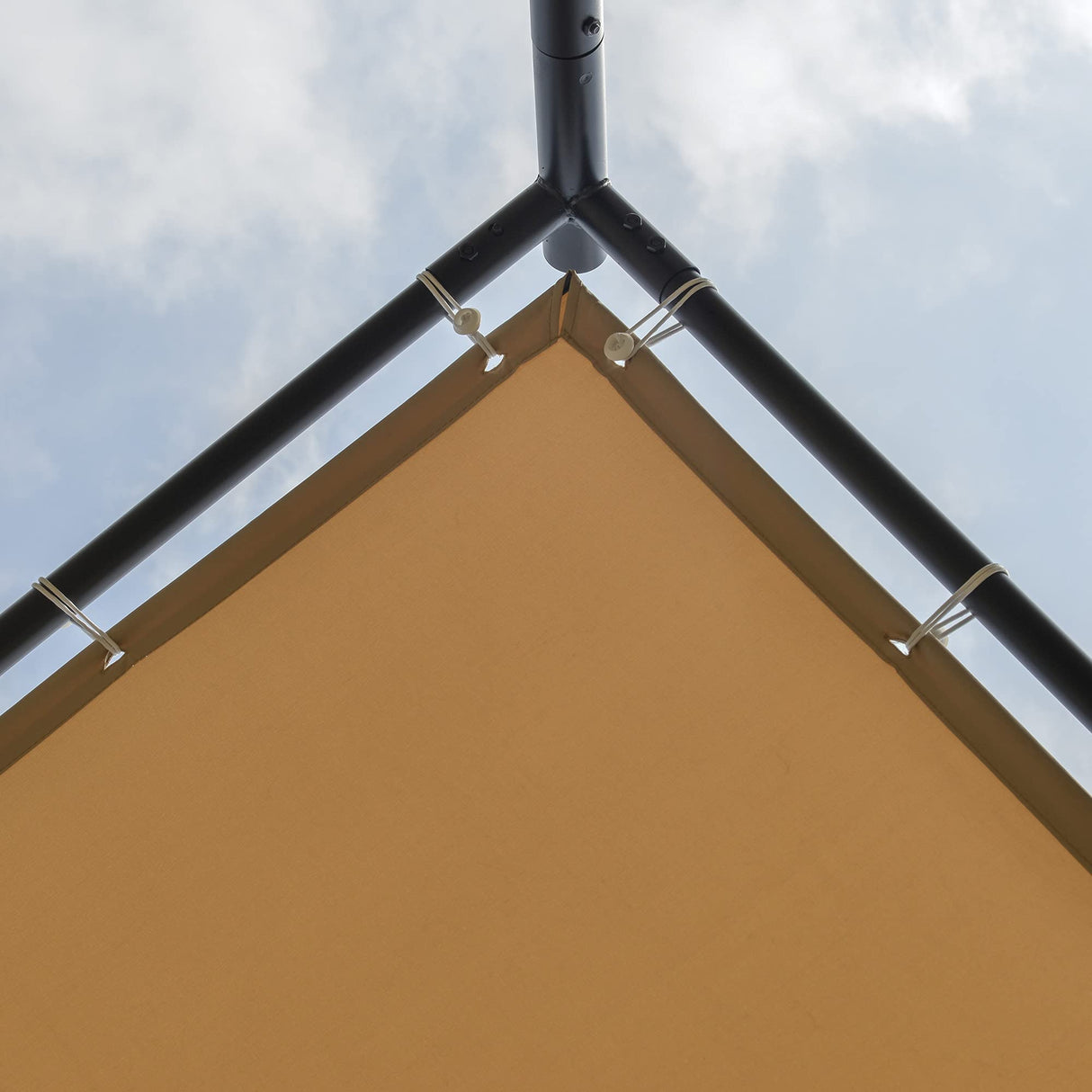 Outsunny 9' x 10' Outdoor Pergola with Canopy, Patio Sun Shade Shelter Grill Gazebo, for Garden, Backyard, Lawn, Poolside, Beige Outsunny