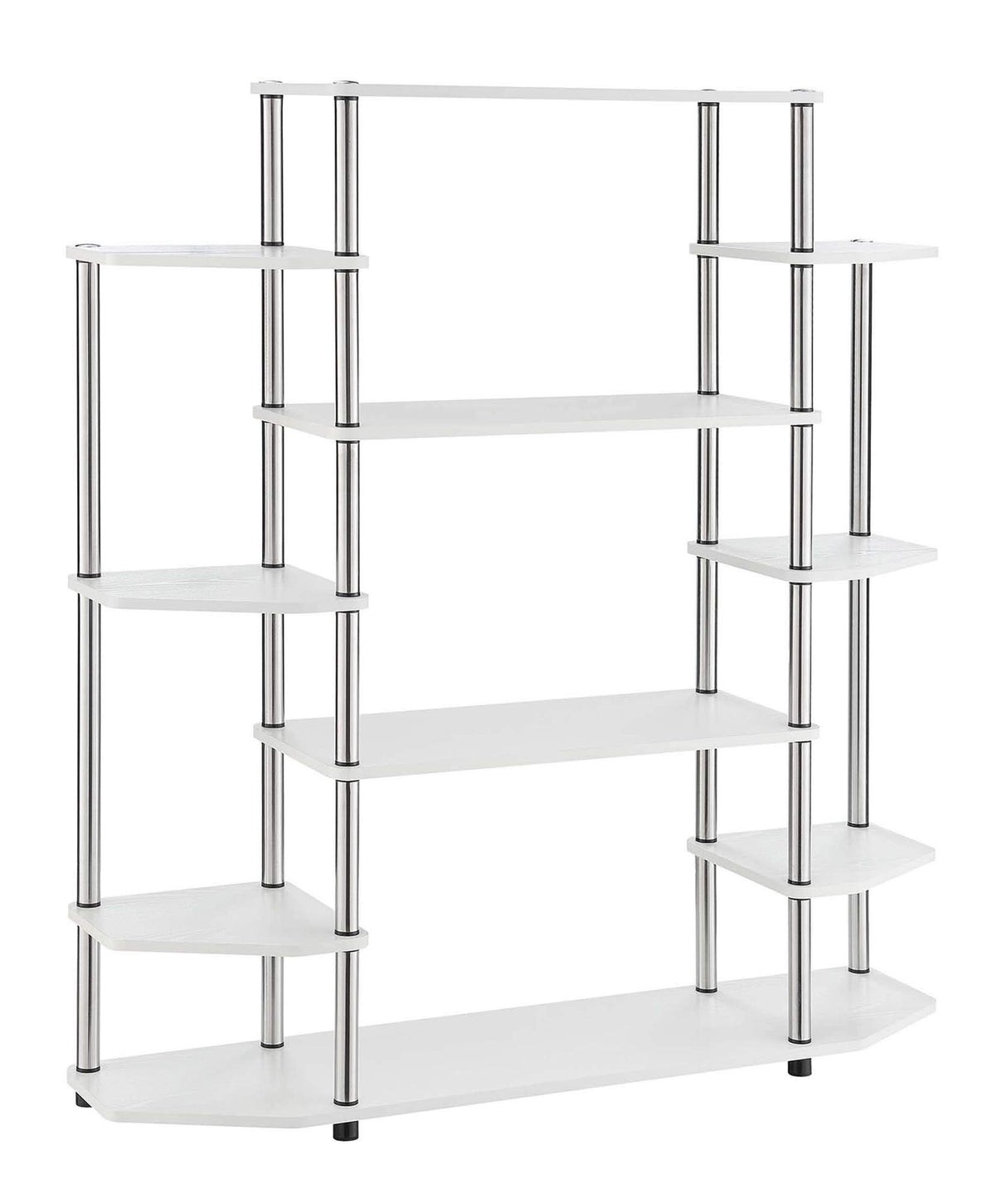 Convenience Concepts Designs2Go White Wall Unit Bookshelf with Seven Tiers Convenience Concepts