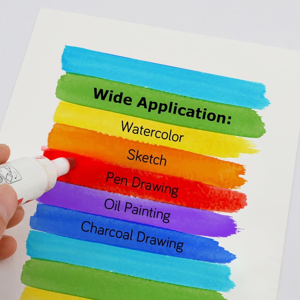 Watercolor Paper Water Color Paper 9x12 inches 140lb/300gsm 30 Sheets White Construction Paper Art Paper Drawing Paper Bulk Mixed Media Sketchbook for Drawing Water Colors Paint Adult Cotton Paper OALCQ