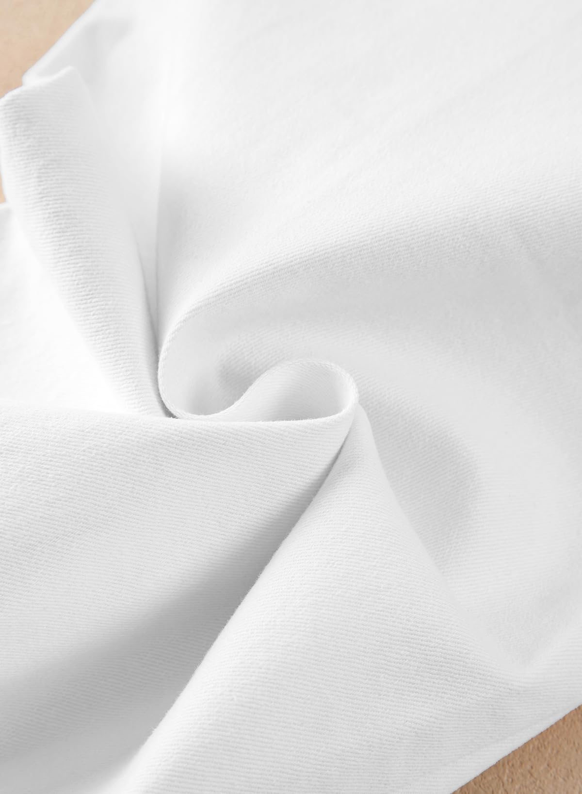 Sidefeel Womens Wide Leg Jeans Casual Baggy High Waisted Stretch Denim Pants Size 14 White Sidefeel