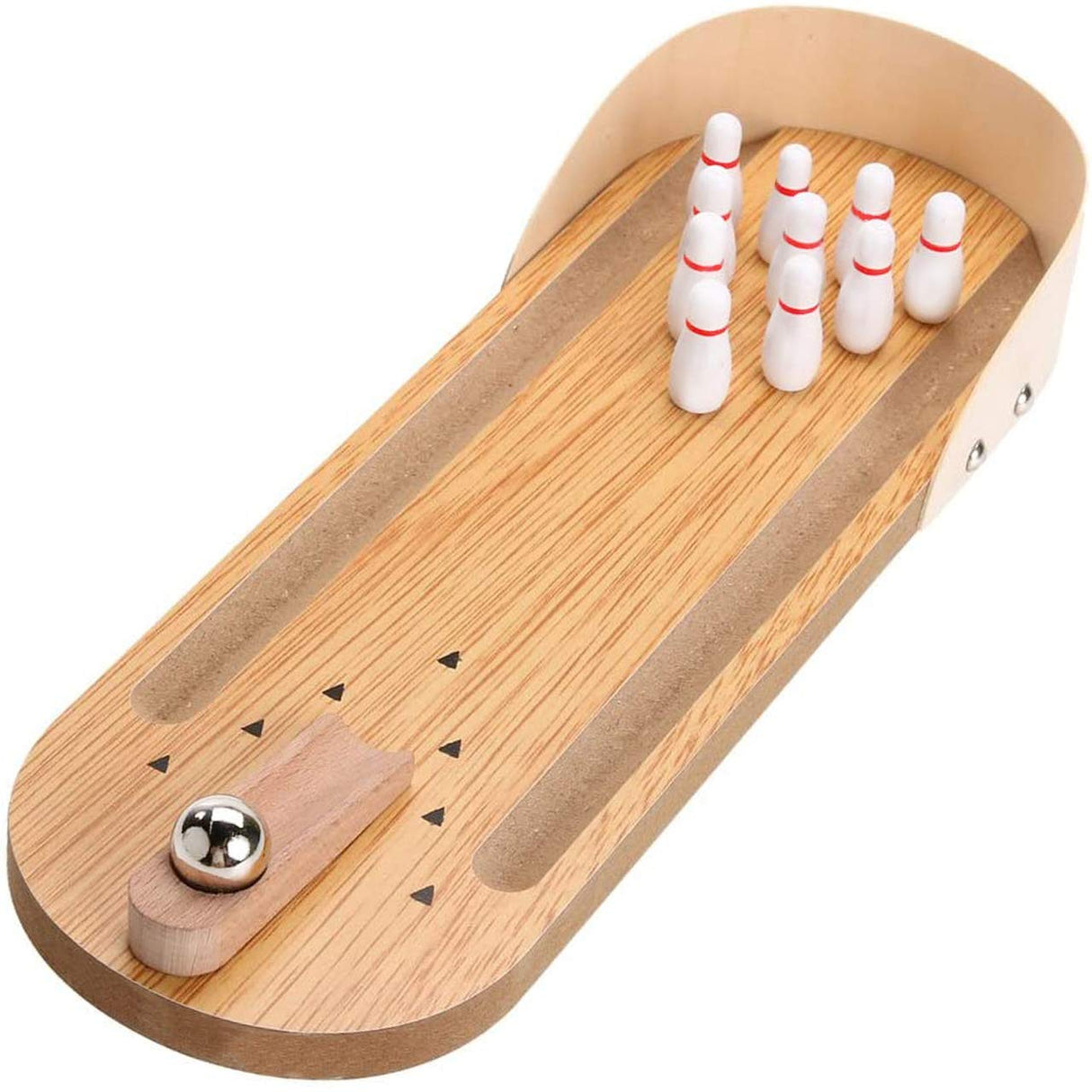 Table Top Mini Bowling Game Set-Tabletop Wooden Board Mini Arcade Desktop Tiny Bowling Shooting Alley Office Desk Stress Relief Gadgets Small Finger Toys Fun Gag Gifts for MenWomen Kids Teens Boys SYZ