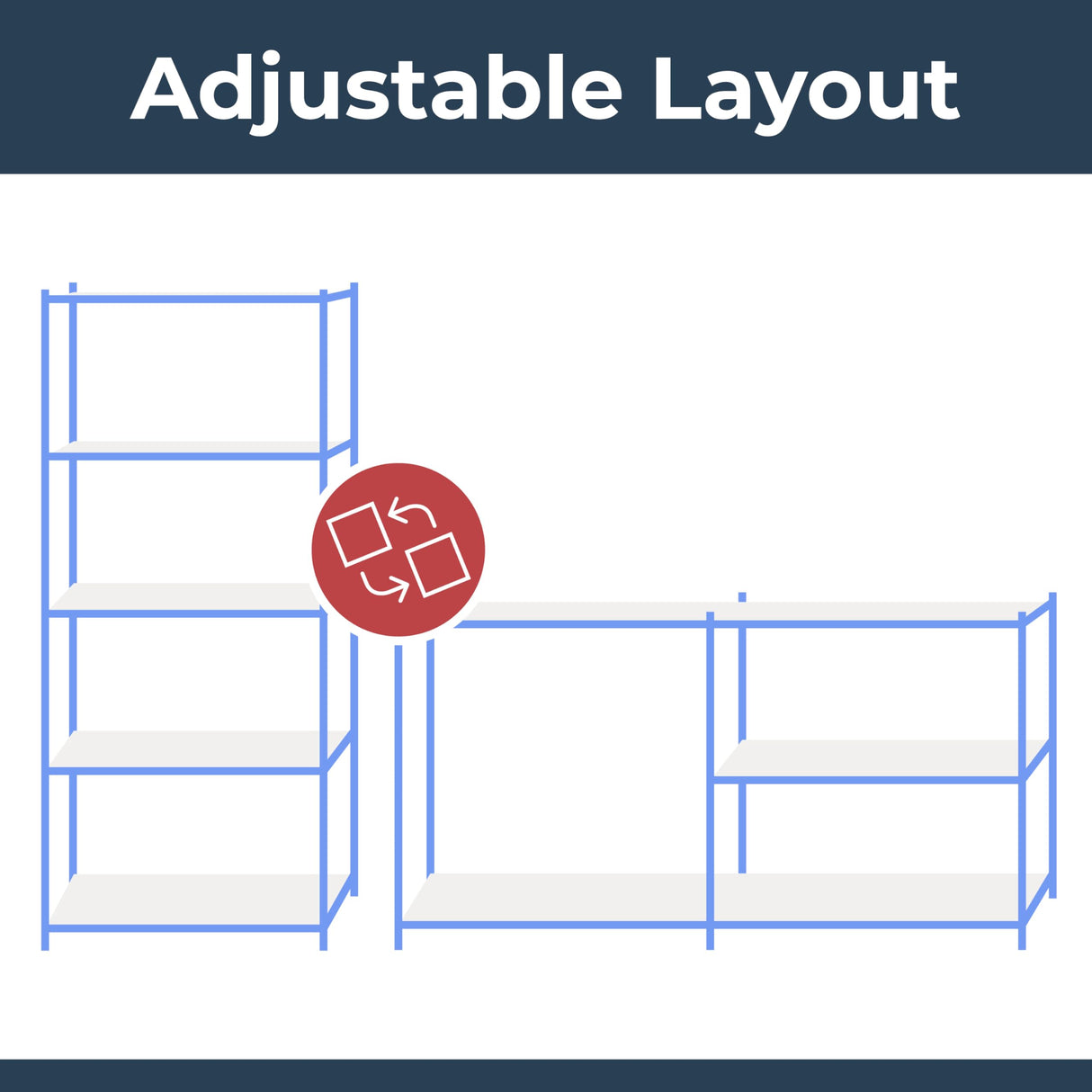 Garage Shelving Units: 71" H x 47" L x 24" W - 1 Bay - Grey - 5 Tier Unit | 400LB Load Weight Per Tier (2000LB Per Unit) | Home, Office, Garage or Business Use | 5 Year Warranty G-Rack